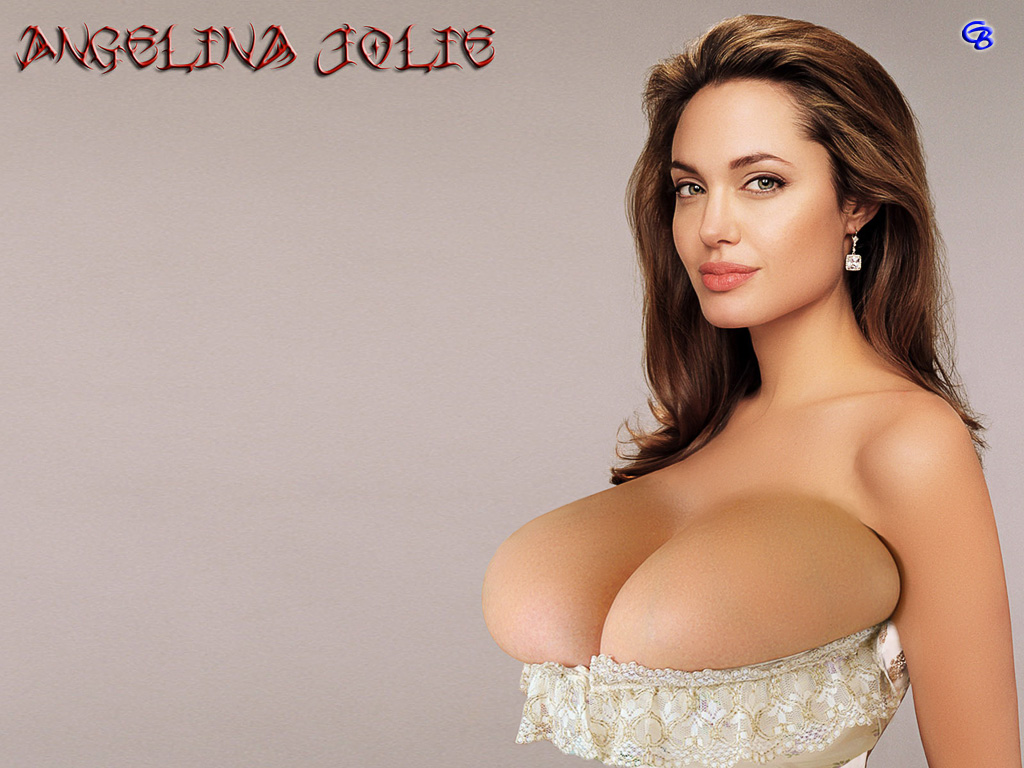 Huge Titty Porn Implant - Angelina Jolie went anf got bigger implants â€“ Big Boobs Celebrities