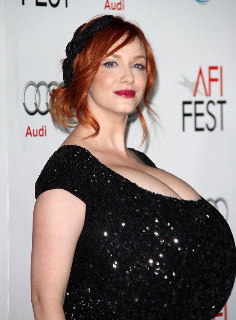 Christina Hendricks Mega Cleavage Big Boobs Celebrities