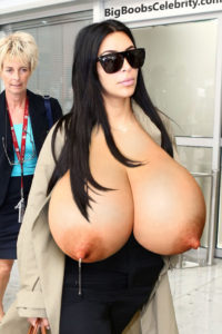 Fake Lactating Tits - Kim Kardashian huge milking tits â€“ Big Boobs Celebrities