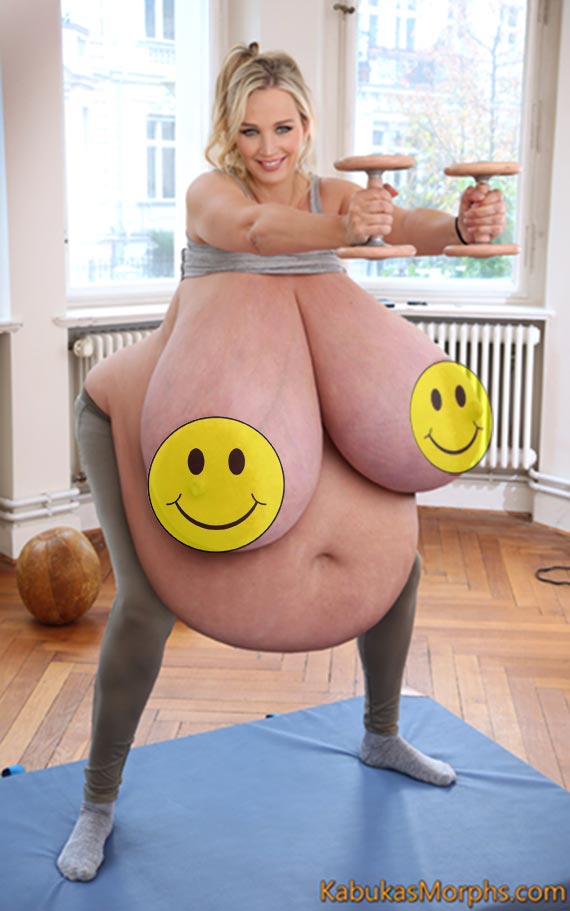 Big Breast Expansion Tumview - Jennifer Lawrence in several breast expansion fetish morph â€“ Big Boobs  Celebrities
