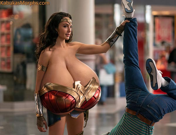 Wonder Woman Movie Tits - Gal Gadot As Wonder Woman flopping her huge tits around â€“ Big Boobs  Celebrities