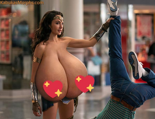 Gal Gadot As Wonder Woman flopping her huge tits around â€“ Big Boobs  Celebrities